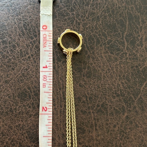 Tory Burch Miller Stud Circle Pendant Necklace - Picture 7 of 9